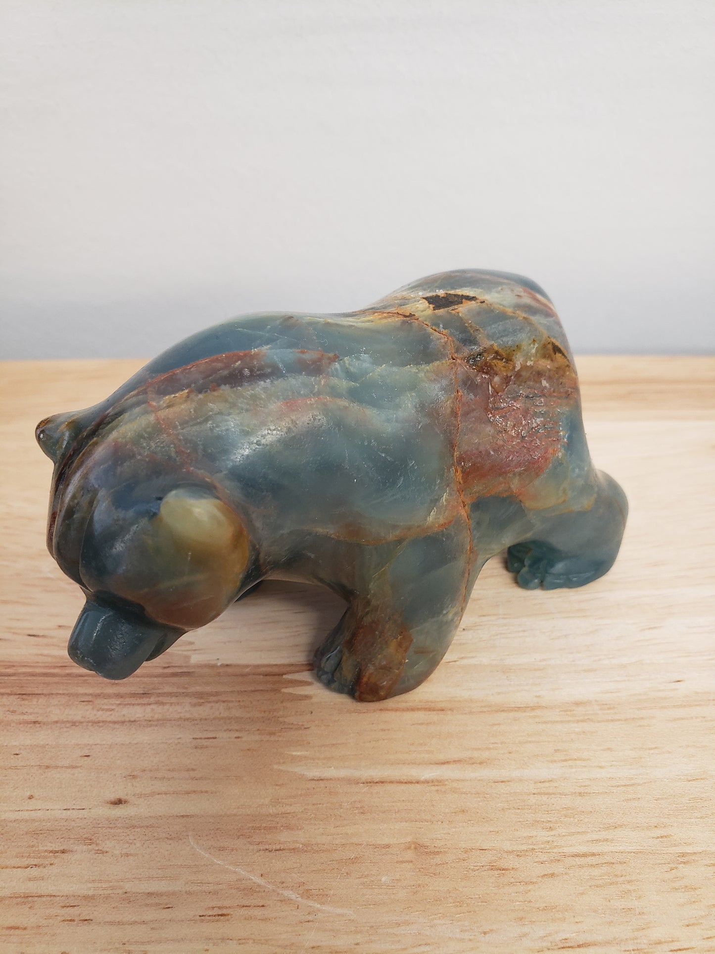 Blue Onyx Elephant Carving