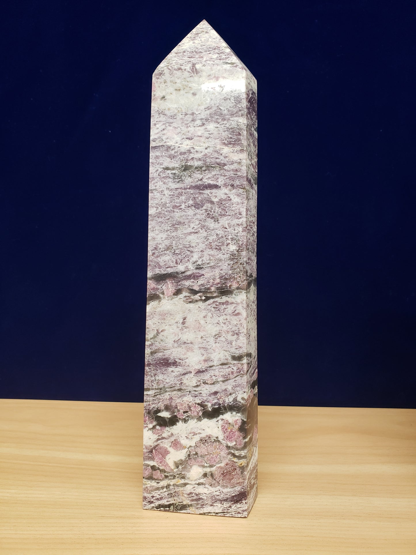 Pink Tourmaline and Smokey Quartz Tower