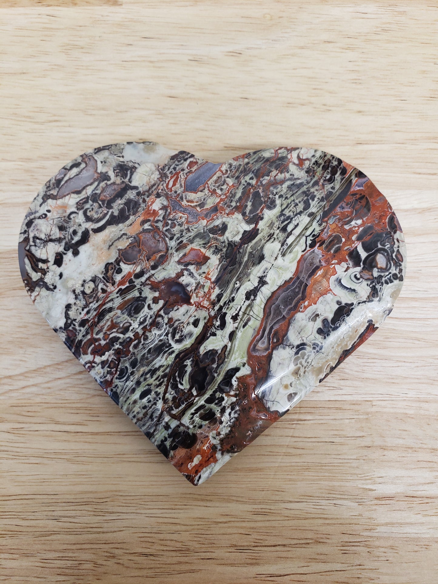 Money Agate Heart Carvings