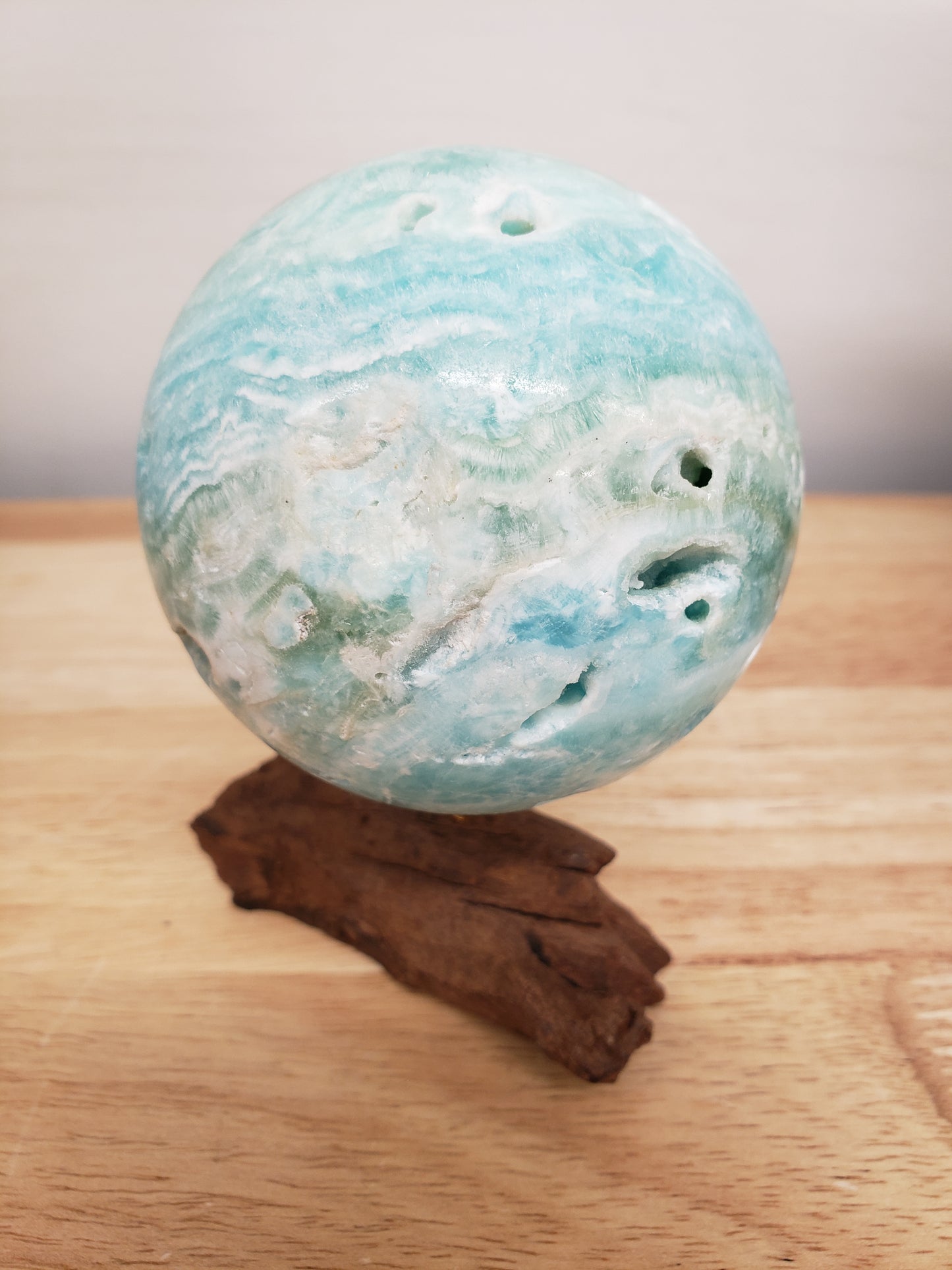 Blue Aragonite Sphere