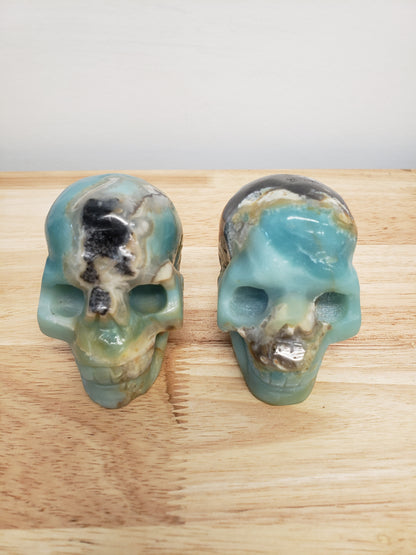 Amazonite Skull Head Carving