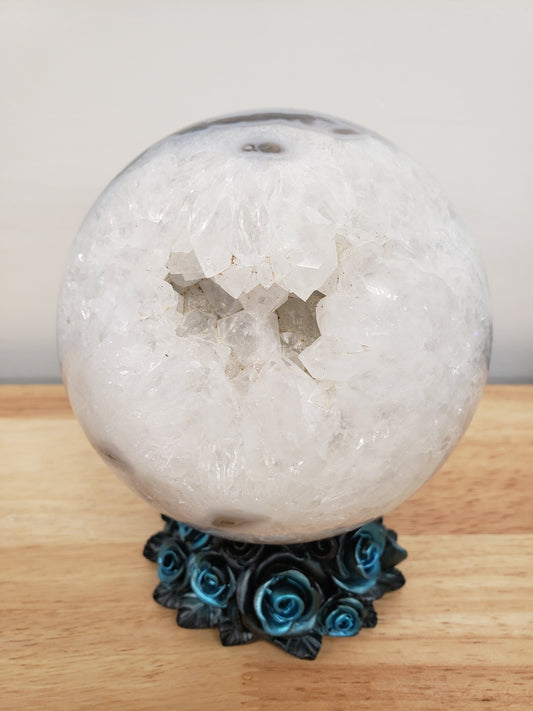 Moss Agate Druzey M Sphere