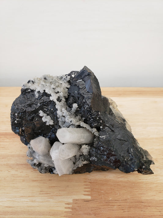 Black Sphalerite Quartz and Galena Specimen