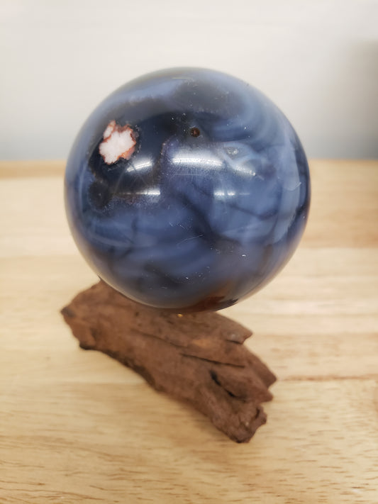 Blue Flower Agate Sphere