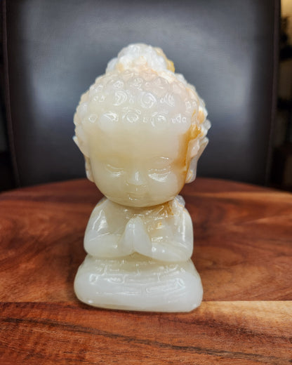 Green Onyx Praying Buddah