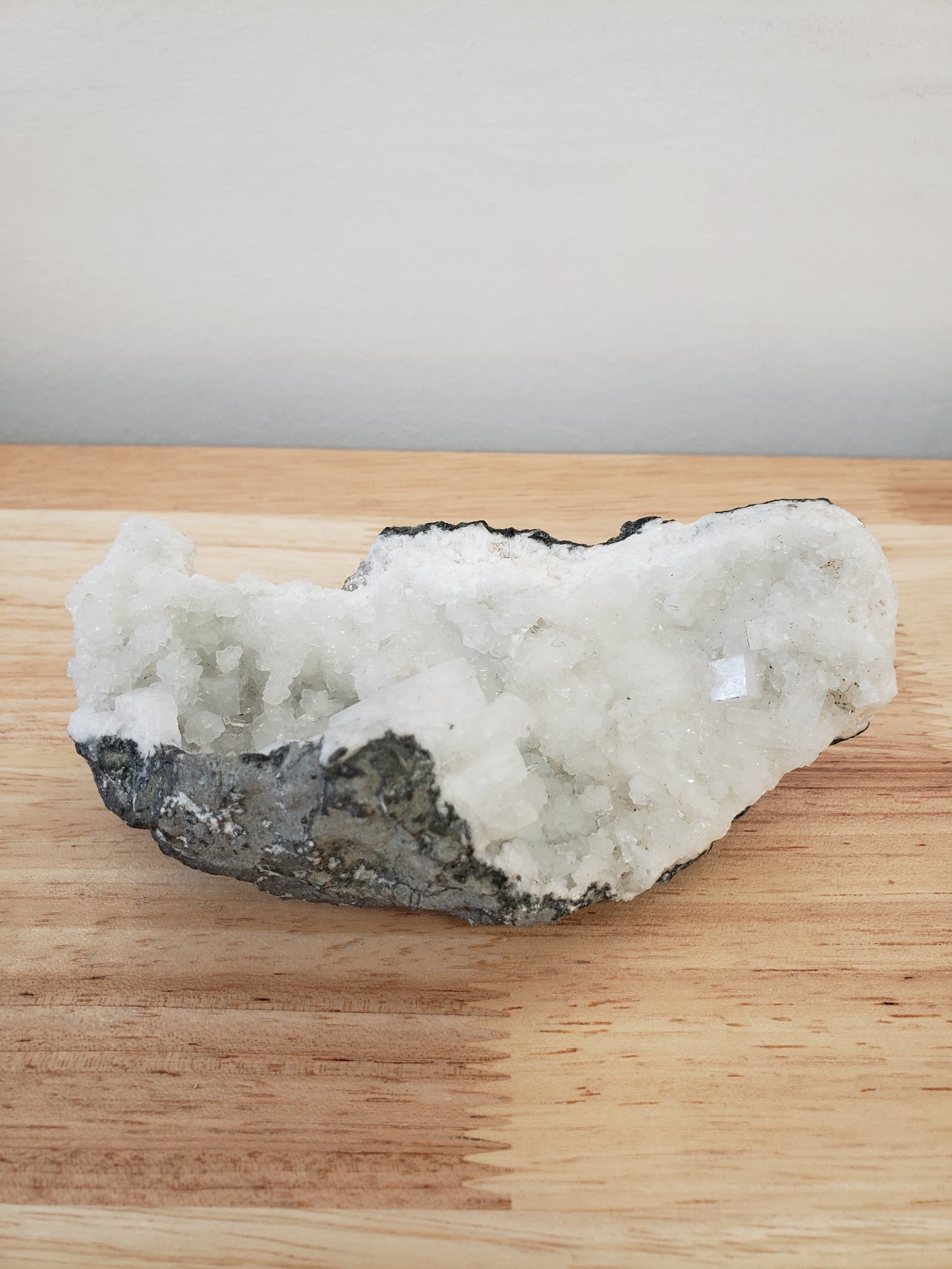 Prehnite and Calcite Geode