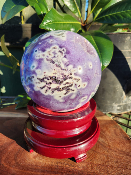 Purple Moss Agate Sphere