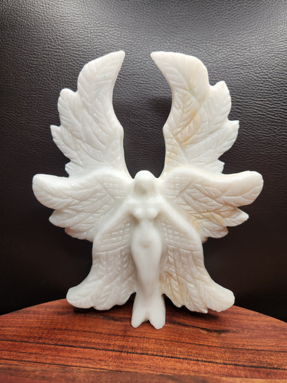 White Jade Angel Carving