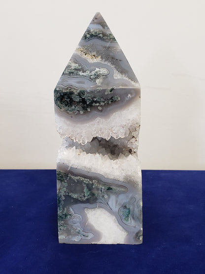 Moss Agate Druzey Tower