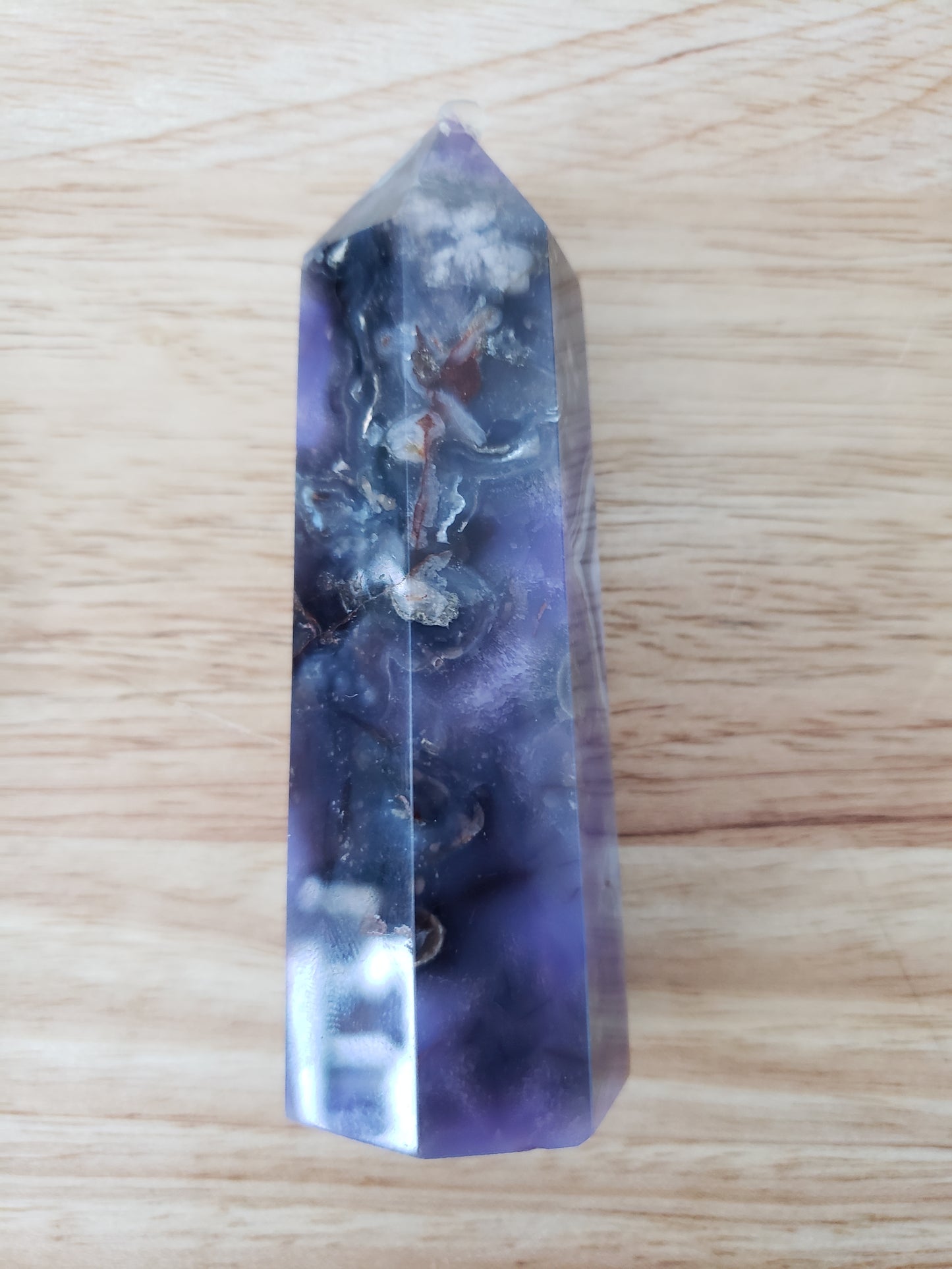 Blue Flower Agate Points