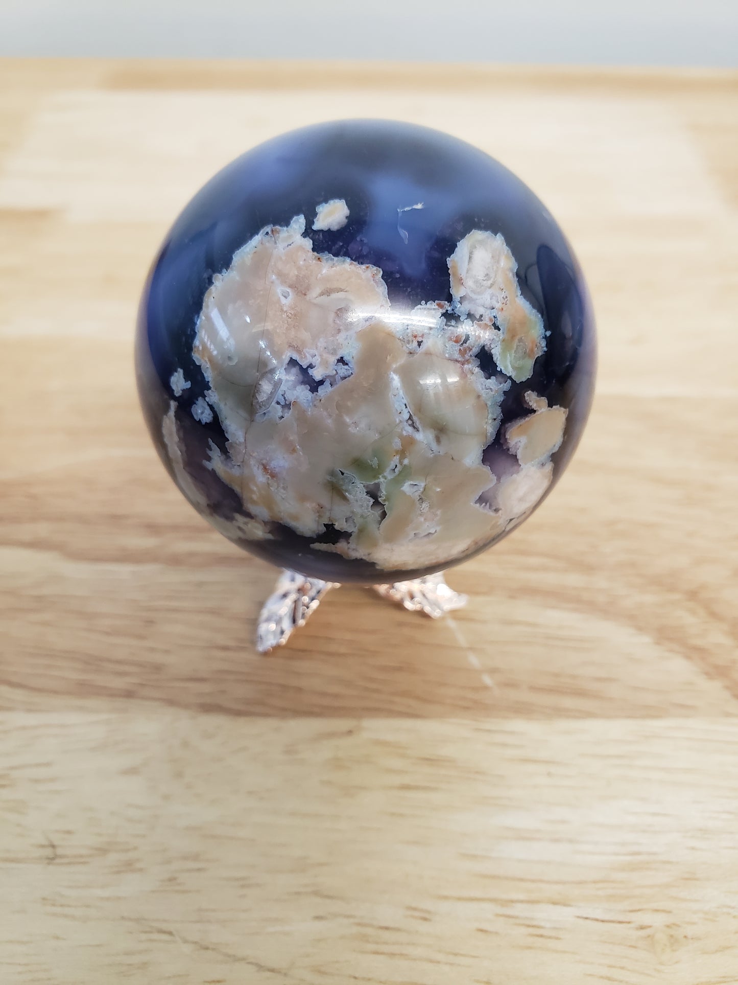 Blue Flower Agate Sphere