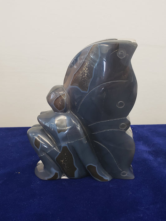 Volcano Agate Fairy Carving