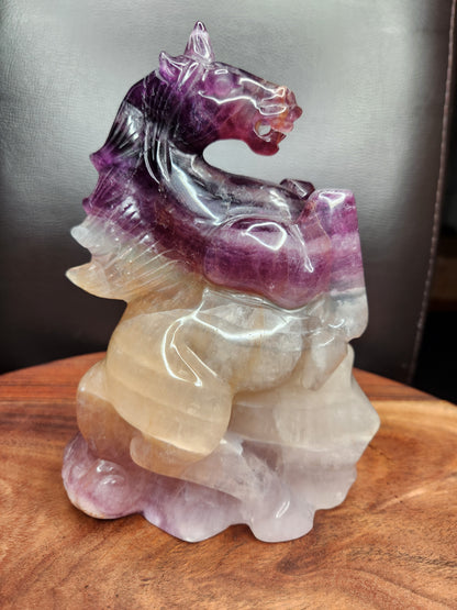 Fluorite Unicorn Carving