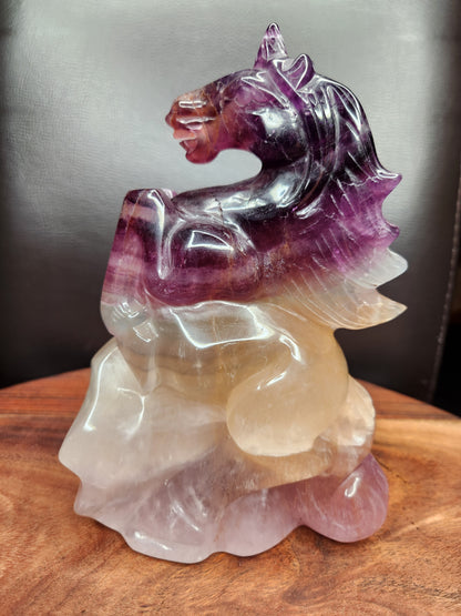 Fluorite Unicorn Carving