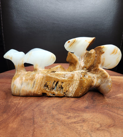 Green Onyx Mushrooms Carving