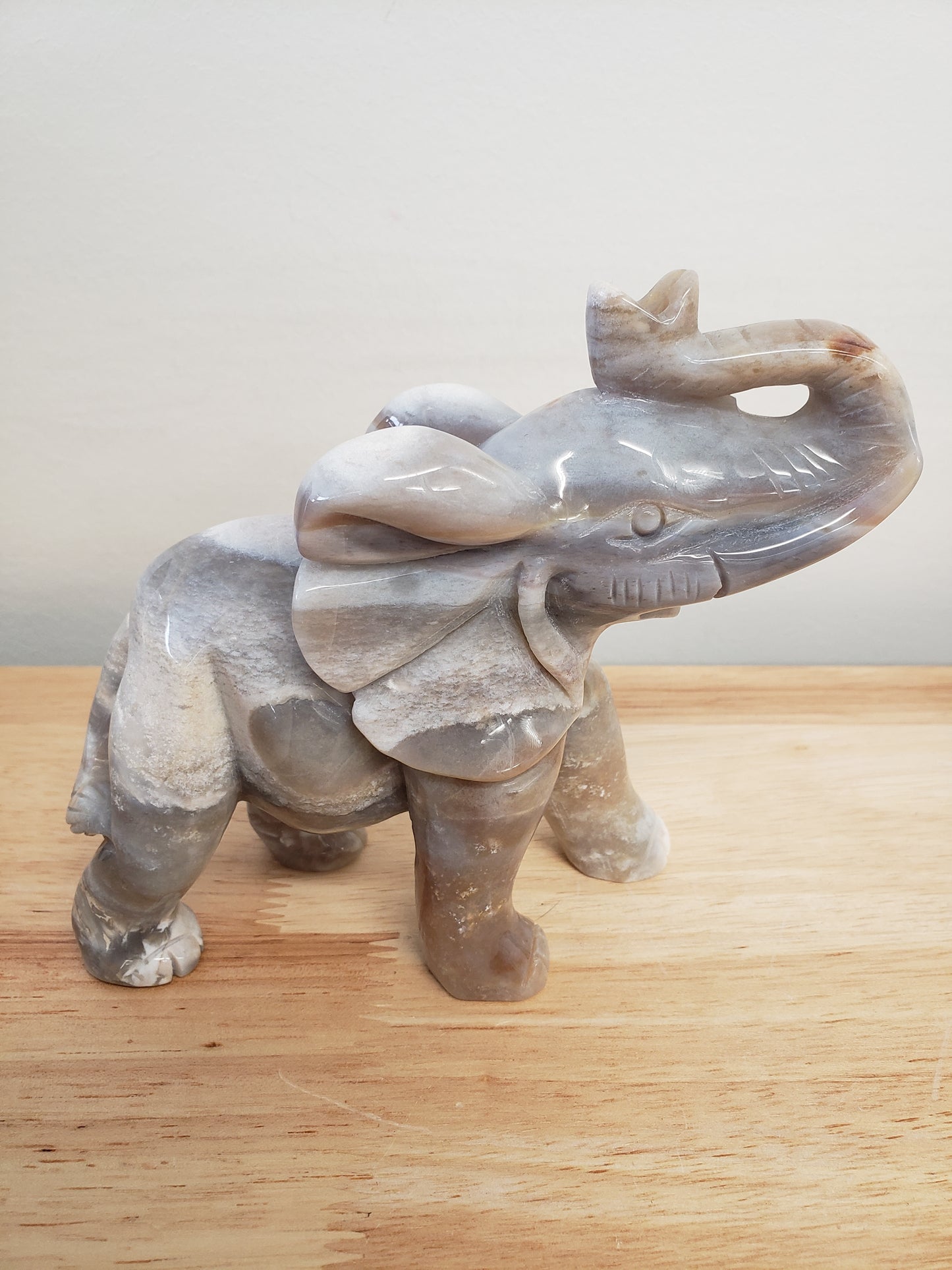 Agate Elephant Carving