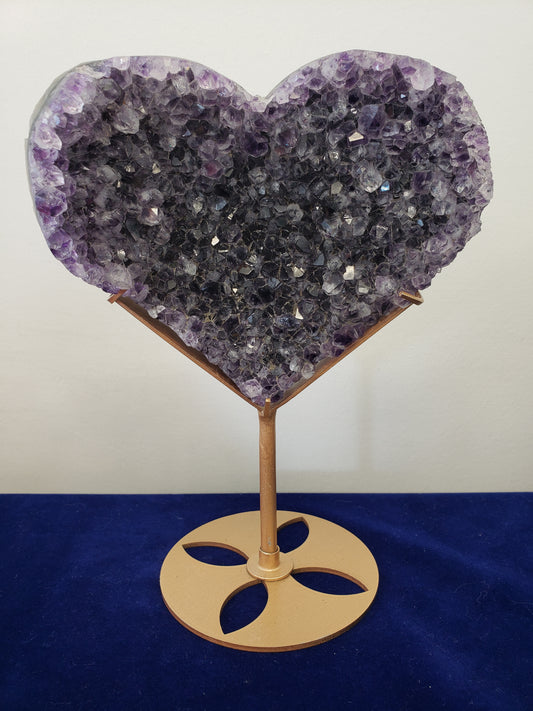 Amethyst Cluster Heart