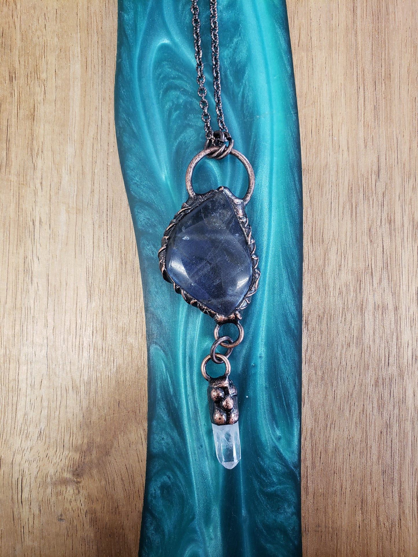 Copper Labradorite Pendant