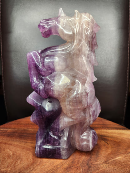 Fluorite Unicorn Carving